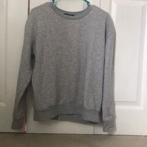 Gray crew neck sweatshirt